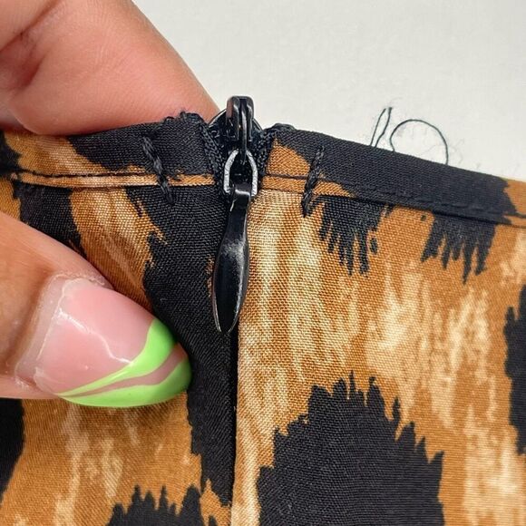 SHEIN Curve Leopard Print Midi Dress 3XL Elastic Waist Long Sleeve ~48” - Picture 11 of 16